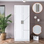 Hanah Home Armario Blanco con Estanterías